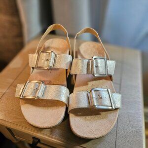 Vionic Reese Silver metallic slingback sandal NIB 8.5 Narrow
